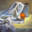 White Cloth with Orange